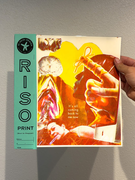 Its All Coming Back to Me Now Risograph Print