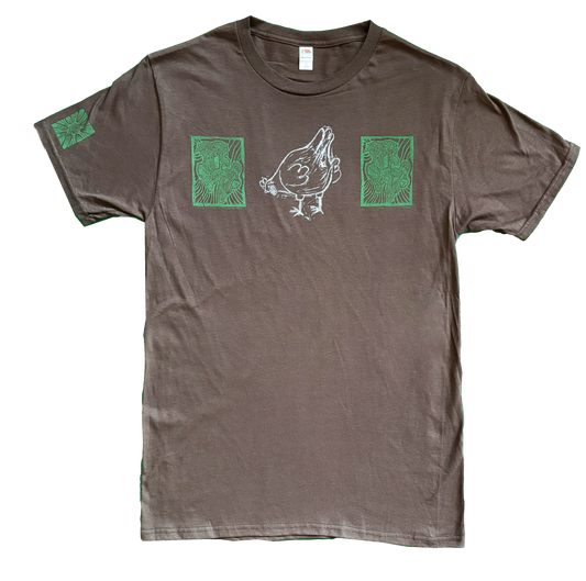 Small - One of a Kind Short Sleeve Linoleum Printed T Shirt